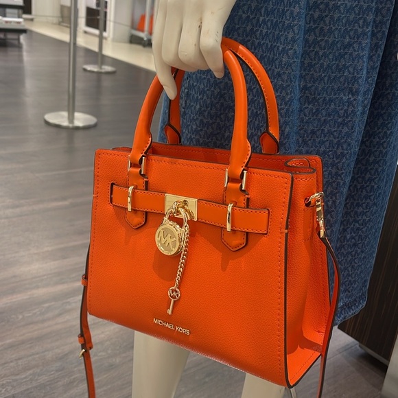 Michael Kors Hamilton Small Satchel Shoulder Crossbody Bag 
Poppy 
NWT - Picture 4 of 16